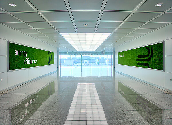 Freund Mooswände Evergreen Premium with motives, Munich Airport