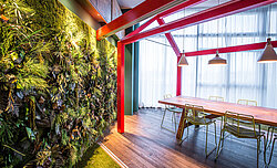 Freund Greenwood Jungle moss wall, preserved plant wall, ZAL Hamburg greenhouse, with nuid