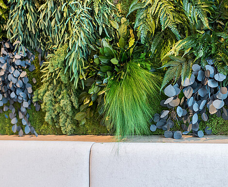 Konservierte Pflanzenwand, Freund Greenwood Jungle, pflegefrei im ORBI Tower Wien