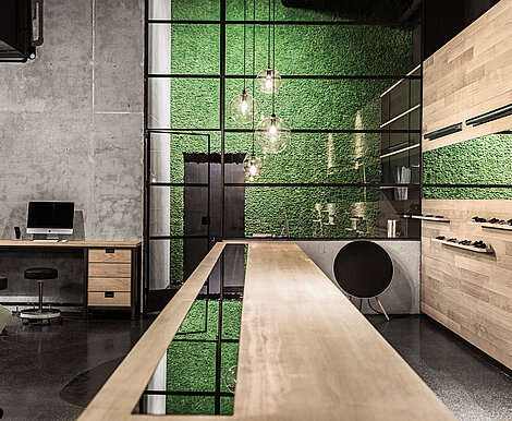 Freund Evergreen Premium Mooswand in Münchner Leidmann Flagshipstore